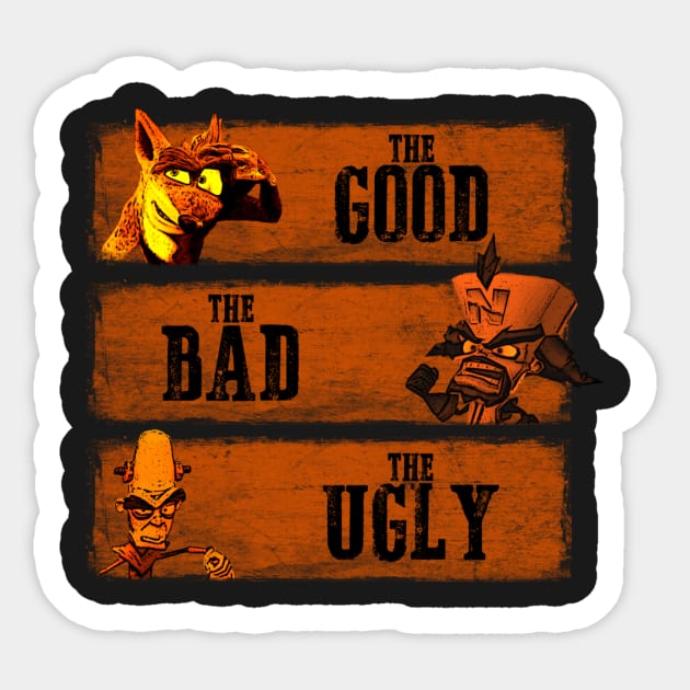 The Good, The Bad and The Ugly Sticker by Scakko